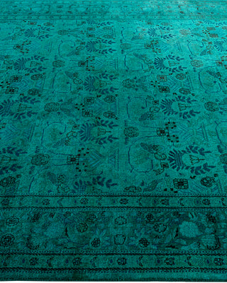 Fine Vibrance, One-of-a-Kind Hand-Knotted Area Rug  - Green, 6' 1" x 8' 7"