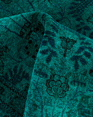 Fine Vibrance, One-of-a-Kind Hand-Knotted Area Rug  - Green, 6' 1" x 8' 7"
