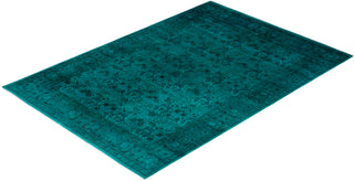Fine Vibrance, One-of-a-Kind Hand-Knotted Area Rug  - Green, 6' 1" x 8' 7"