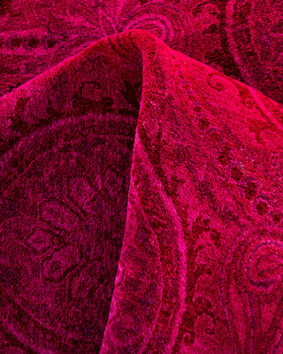 Fine Vibrance, One-of-a-Kind Hand-Knotted Area Rug  - Pink, 6' 3" x 8' 8"