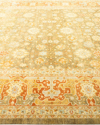 Traditional Hand Knotted Green Area Rug 8' 3" x 10' 5"