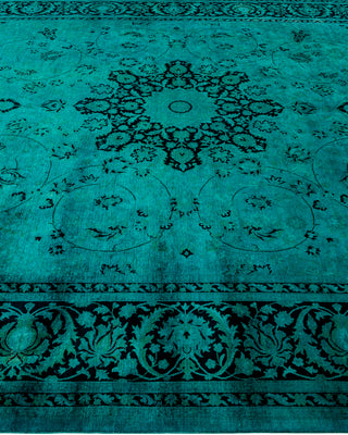 Contemporary Fine Vibrance Blue Wool Area Rug - 8' 3" x 10' 4"