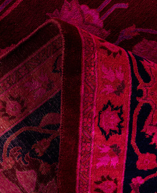 Contemporary Overdyed Wool Hand Knotted Purple Area Rug 8' 1" x 10' 5"