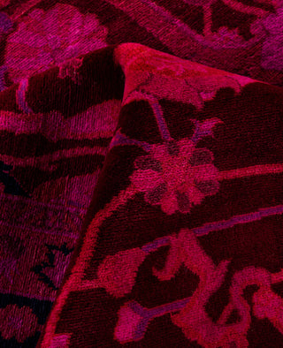 Contemporary Overdyed Wool Hand Knotted Purple Area Rug 8' 1" x 10' 5"