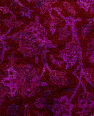 Contemporary Overdyed Wool Hand Knotted Purple Area Rug 8' 1" x 10' 7"