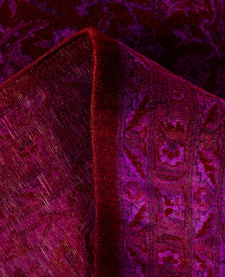 Contemporary Overdyed Wool Hand Knotted Purple Area Rug 8' 1" x 10' 7"