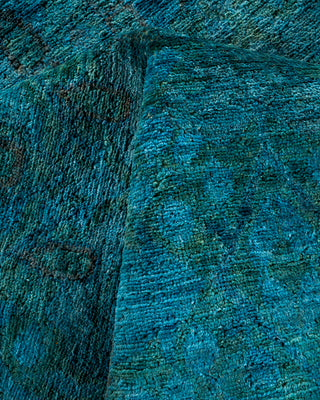Contemporary Fine Vibrance Blue Wool Area Rug - 6' 0" x 9' 1"