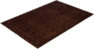 Contemporary Overdyed Wool Hand Knotted Brown Area Rug 6' 1" x 8' 7"