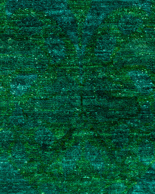 Contemporary Hand-Knotted Overdyed Green Area Rug 3' 1" x 5' 3"