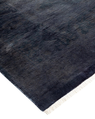 Contemporary Hand-Knotted Overdyed Purple Area Rug 8' 2" x 10' 1"