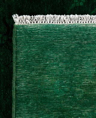 Contemporary Overdyed Wool Hand Knotted Green Area Rug 8' 4" x 10' 4"