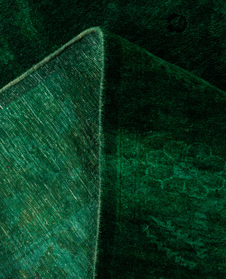 Contemporary Overdyed Wool Hand Knotted Green Area Rug 8' 4" x 10' 4"