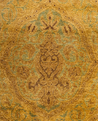 Overdyed Hand-Knotted Wool Modern-Contemporary Gold Area Rug 6' 3" x 9' 0"