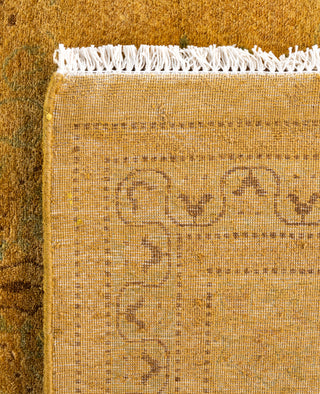 Overdyed Hand-Knotted Wool Modern-Contemporary Gold Area Rug 6' 3" x 9' 0"