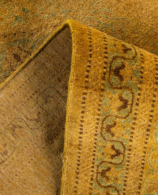 Overdyed Hand-Knotted Wool Modern-Contemporary Gold Area Rug 6' 3" x 9' 0"