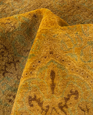 Overdyed Hand-Knotted Wool Modern-Contemporary Gold Area Rug 6' 3" x 9' 0"