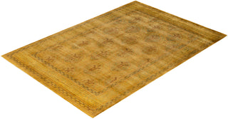 Overdyed Hand-Knotted Wool Modern-Contemporary Gold Area Rug 6' 3" x 9' 0"