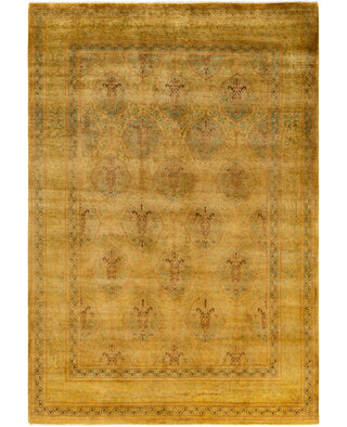 Overdyed Hand-Knotted Wool Modern-Contemporary Gold Area Rug 6' 3" x 9' 0"