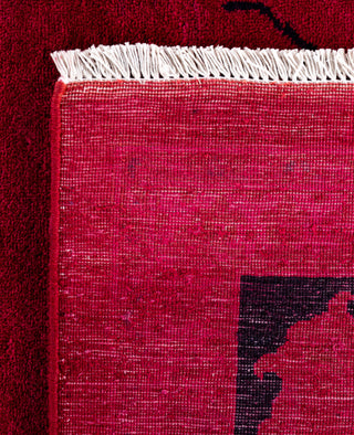 Contemporary Overdyed Wool Hand Knotted Pink Area Rug 8' 3" x 10' 2"