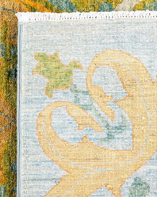 Modern - Contemporary Hand-Knotted Green Area Rug 8' 10" x 12' 3"