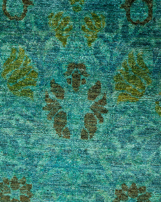 Contemporary Hand-Knotted Overdyed Blue Area Rug 6' 2" x 9' 0"