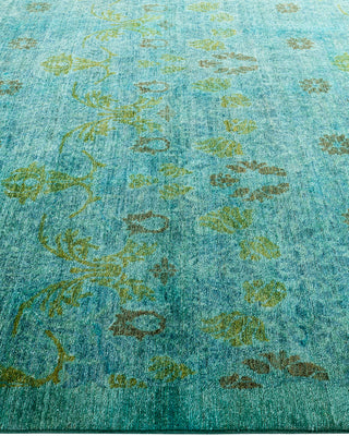Contemporary Hand-Knotted Overdyed Blue Area Rug 6' 2" x 9' 0"
