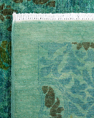 Contemporary Hand-Knotted Overdyed Blue Area Rug 6' 2" x 9' 0"