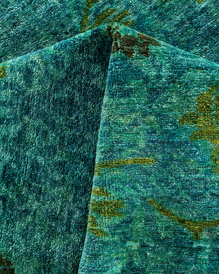 Contemporary Hand-Knotted Overdyed Blue Area Rug 6' 2" x 9' 0"