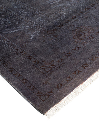 Contemporary Hand-Knotted Overdyed Purple Area Rug 9' 1" x 12' 3"