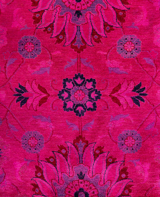 Overdyed One-of-a-Kind Wool Pink Area Rug 8' 3" x 10' 5"