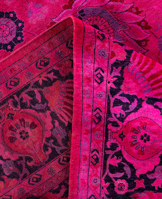 Overdyed One-of-a-Kind Wool Pink Area Rug 8' 3" x 10' 5"