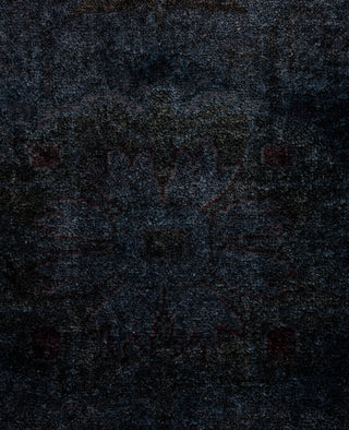 Contemporary Overdyed Wool Hand Knotted Black Area Rug 8' 0" x 9' 4"