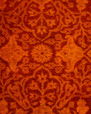 Contemporary Hand-Knotted Overdyed Orange Area Rug 5' 3" x 8' 1"