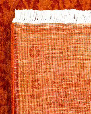 Contemporary Hand-Knotted Overdyed Orange Area Rug 5' 3" x 8' 1"