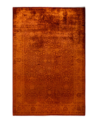 Modern Fine Vibrance Orange Area Rug 5' 3" x 8' 1"