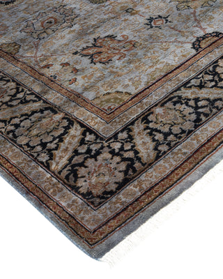 Contemporary Hand Knotted Overdyed Gray Area Rug 4' 7" x 6' 5"