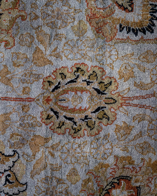 Contemporary Hand Knotted Overdyed Gray Area Rug 4' 7" x 6' 5"