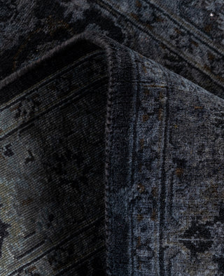 Contemporary Overdyed Wool Hand Knotted Gray Runner 2' 7" x 18' 2"