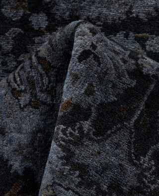 Contemporary Overdyed Wool Hand Knotted Gray Runner 2' 7" x 18' 2"