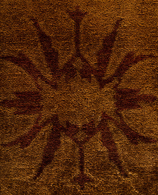 Overdyed Hand-Knotted Wool Modern-Contemporary Brown Area Rug 9' 1" x 11' 10"