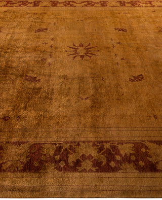 Overdyed Hand-Knotted Wool Modern-Contemporary Brown Area Rug 9' 1" x 11' 10"