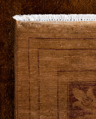 Overdyed Hand-Knotted Wool Modern-Contemporary Brown Area Rug 9' 1" x 11' 10"