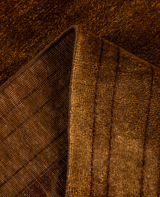 Overdyed Hand-Knotted Wool Modern-Contemporary Brown Area Rug 9' 1" x 11' 10"