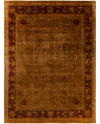 Overdyed Hand-Knotted Wool Modern-Contemporary Brown Area Rug 9' 1" x 11' 10"