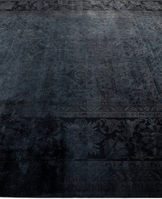 Contemporary Overdyed Wool Hand Knotted Black Area Rug 8' 3" x 10' 1"