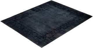 Contemporary Overdyed Wool Hand Knotted Black Area Rug 8' 3" x 10' 1"