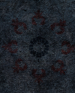 Contemporary Overdyed Wool Hand Knotted Black Area Rug 8' 2" x 10' 2"