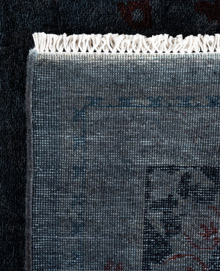 Contemporary Overdyed Wool Hand Knotted Black Area Rug 8' 2" x 10' 2"