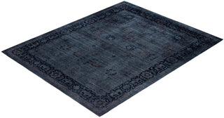 Contemporary Overdyed Wool Hand Knotted Black Area Rug 8' 2" x 10' 2"