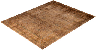 Contemporary Overdyed Wool Hand Knotted Gold Area Rug 8' 3" x 10' 2"